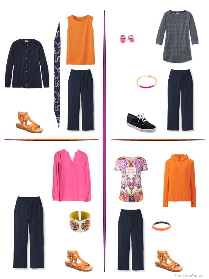 NEVER Wear Pink and Orange Together??? Humbug... Accenting Navy and